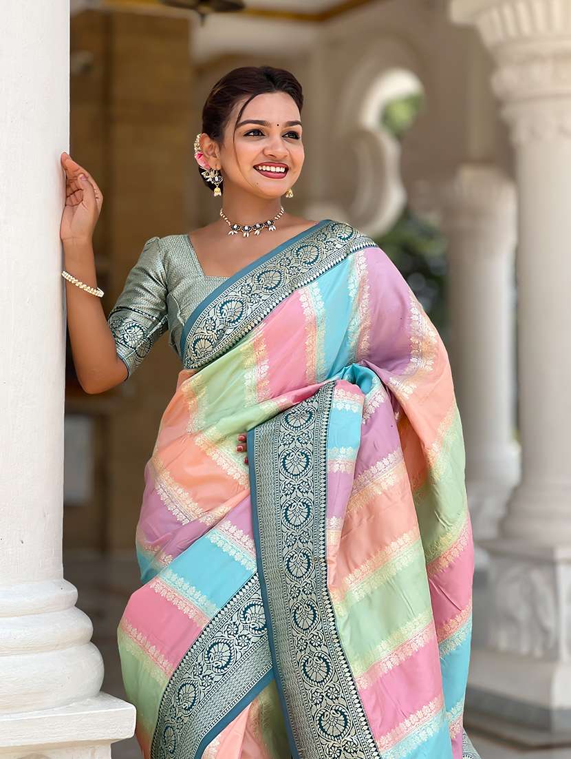 women self design banarasi saree with blouse - 22298901 -  Standard Image - 3