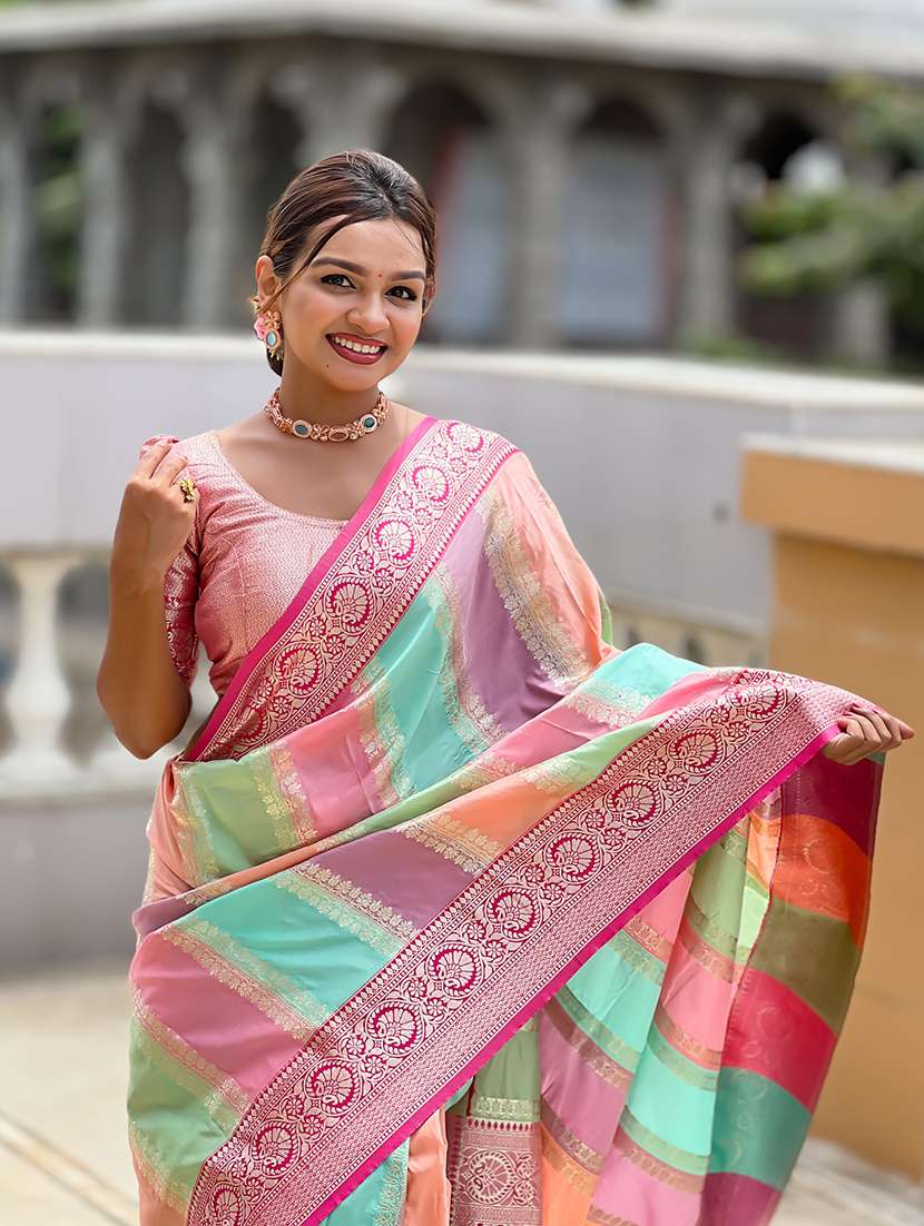 women self design banarasi saree with blouse - 22298902 -  Standard Image - 3