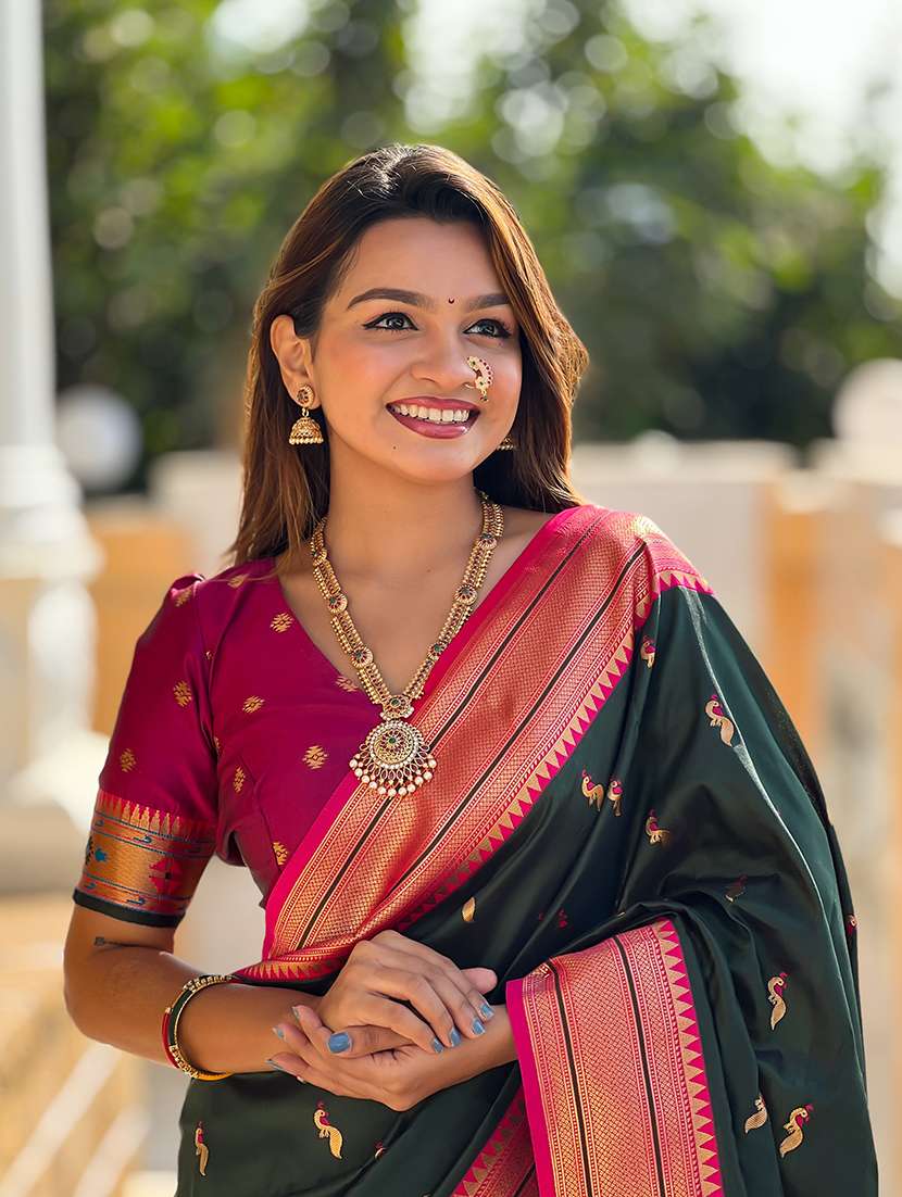 women self design paithani saree with blouse - 22298907 -  Standard Image - 3