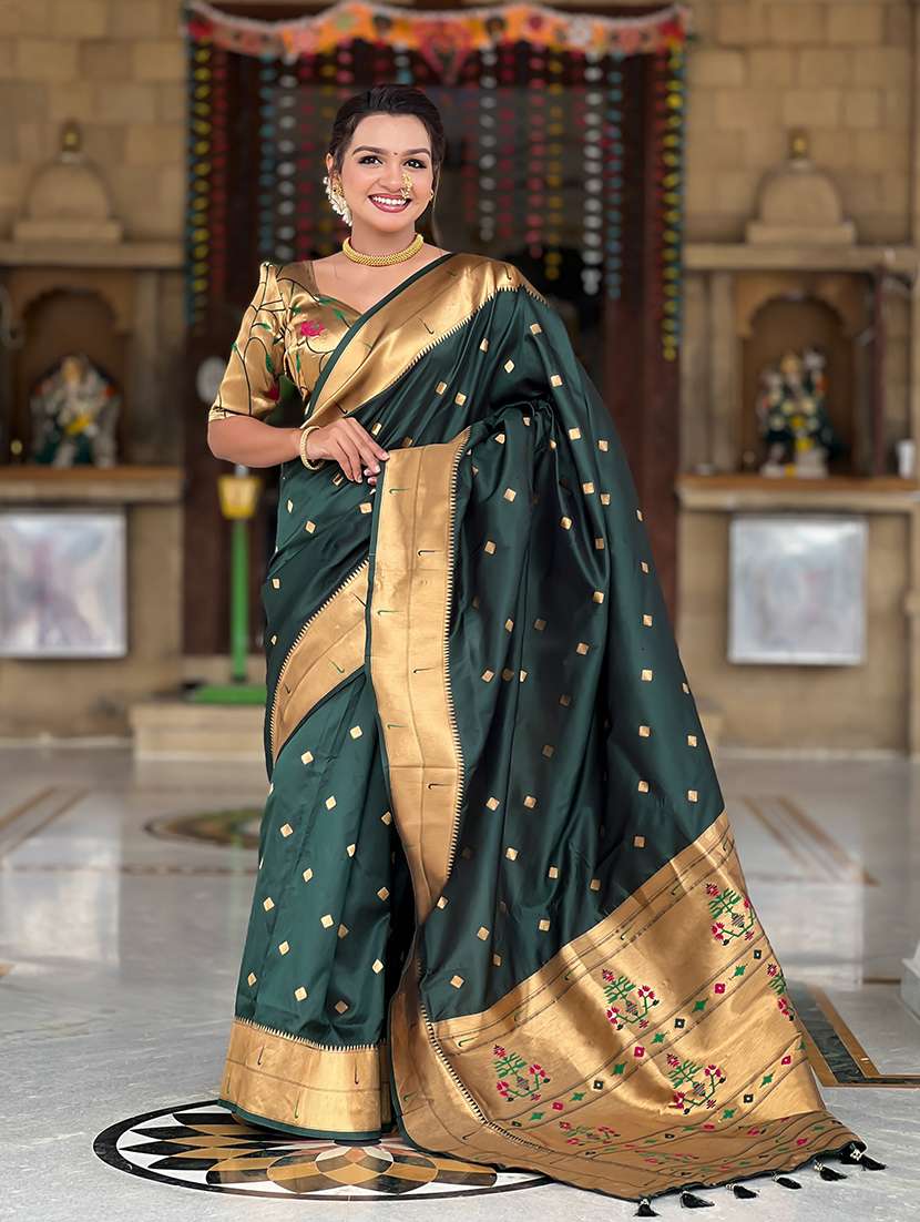women self design paithani saree with blouse - 22298915 -  Standard Image - 3