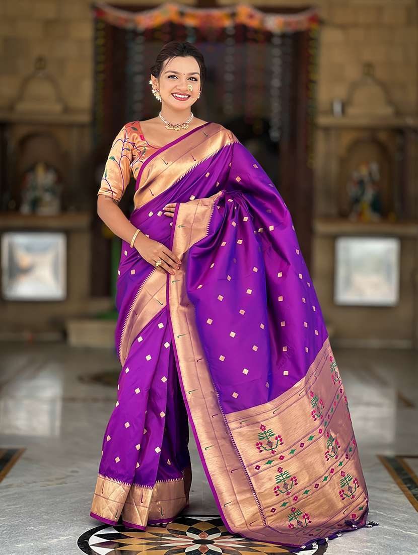 women self design paithani saree with blouse - 22298917 -  Standard Image - 3