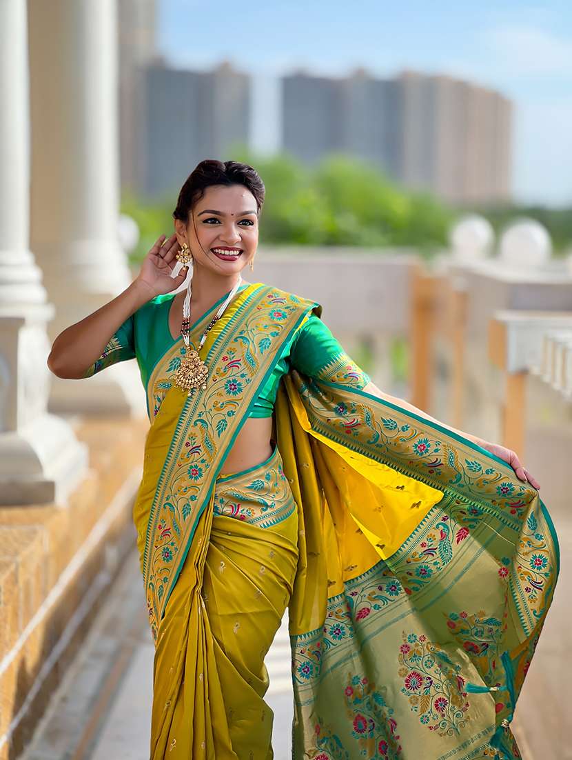 women self design paithani saree with blouse - 22298935 -  Standard Image - 3