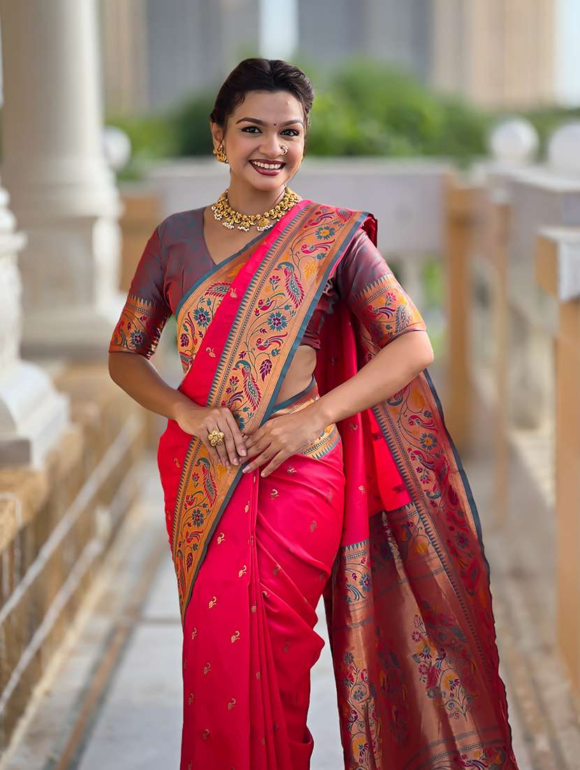 women self design paithani saree with blouse - 22298937 -  Standard Image - 3