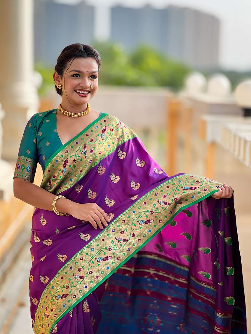 women self design paithani saree with blouse - 22298943 -  Standard Image - 3