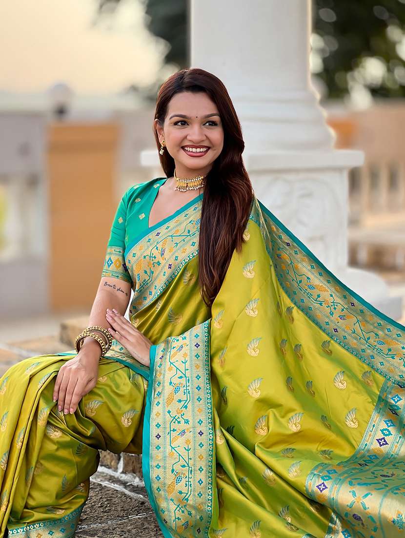 women self design paithani saree with blouse - 22298945 -  Standard Image - 3