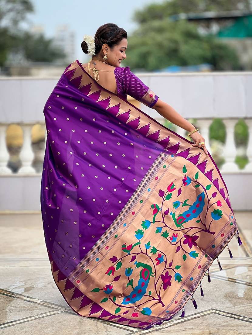 women self design paithani saree with blouse - 22298955 -  Standard Image - 3