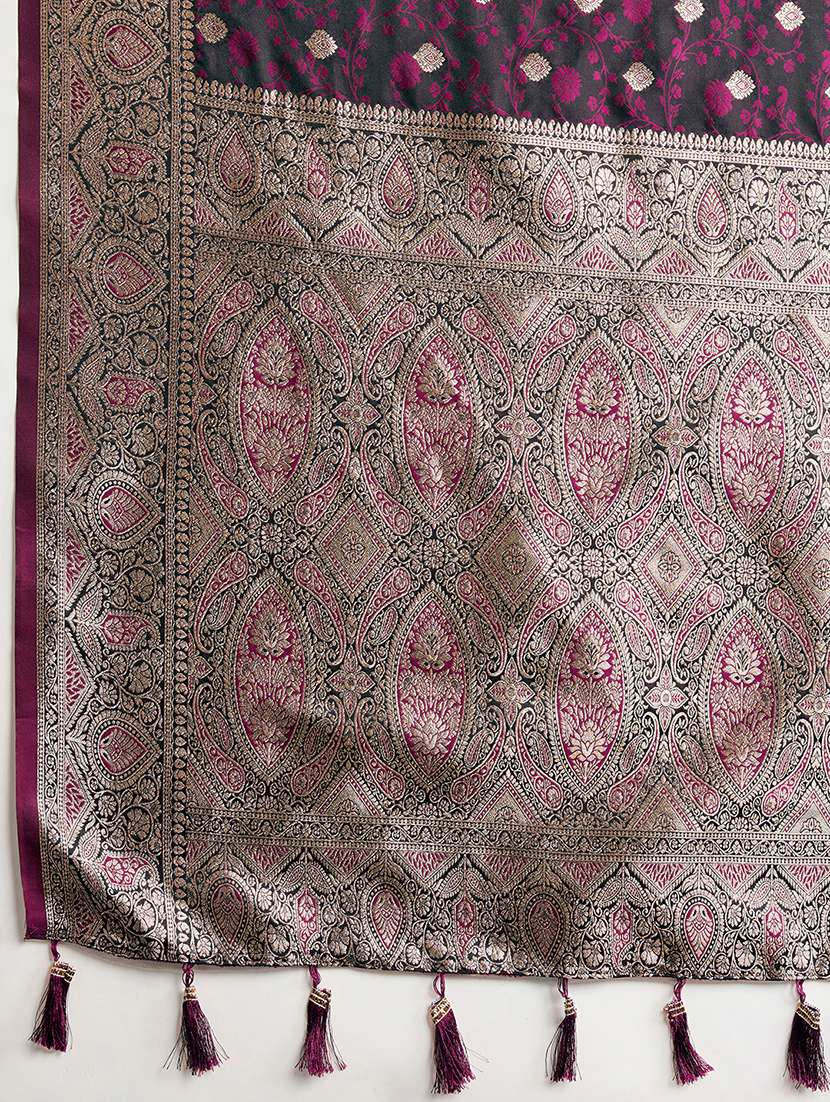 Women Self Design Banarasi Saree With Blouse - 22298987 -  Standard Image - 5
