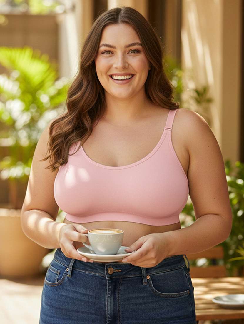 women plus size solid non padded bra