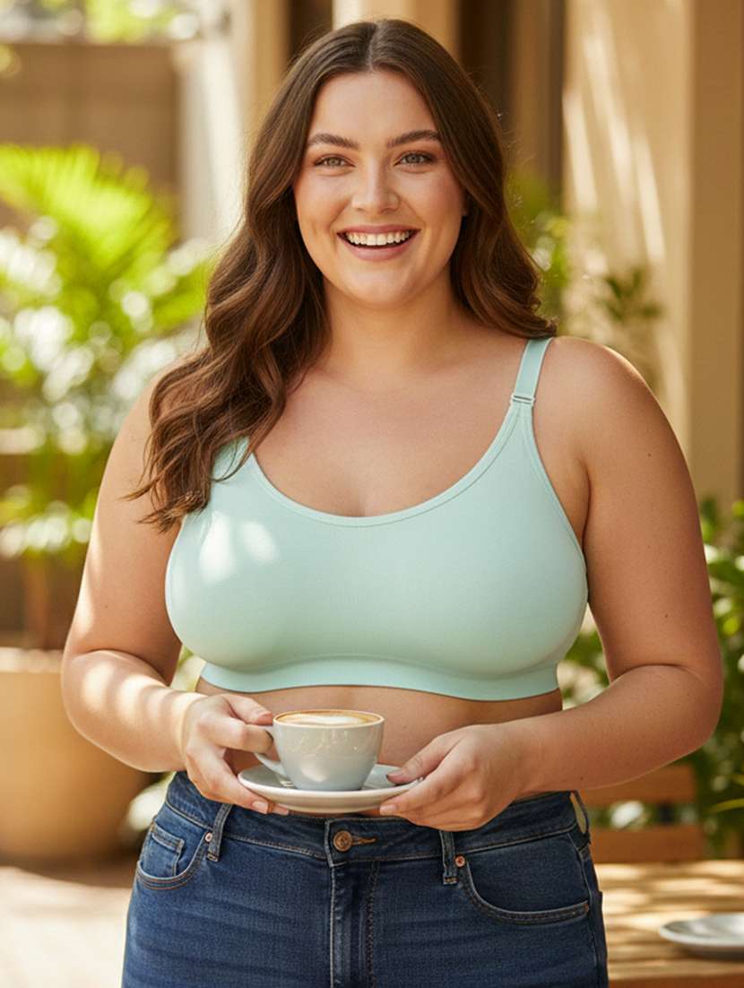 women plus size solid non padded bra