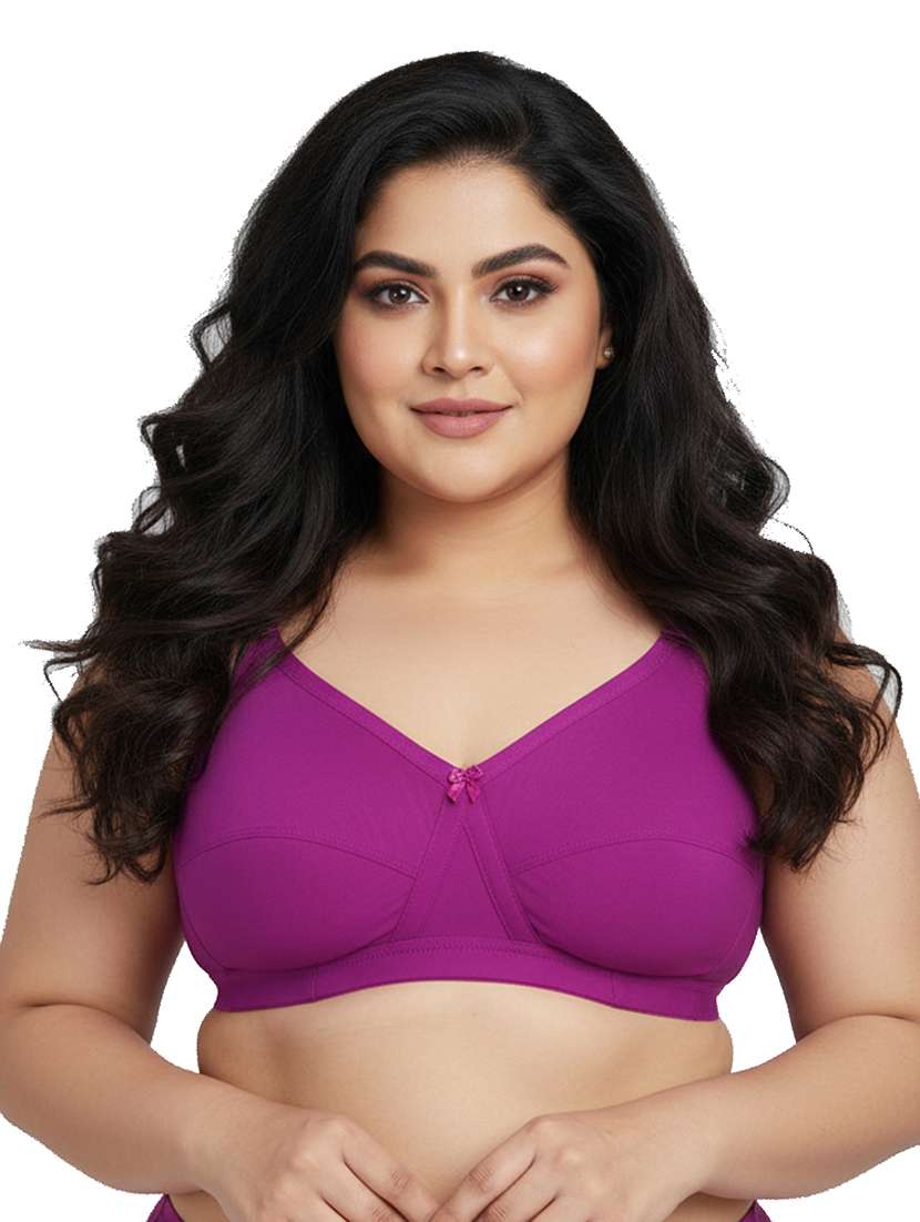 women plus size solid non padded bra