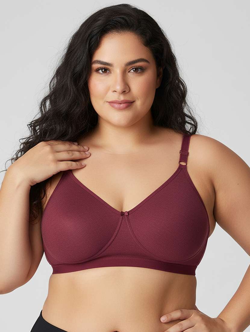 women plus size solid non padded bra
