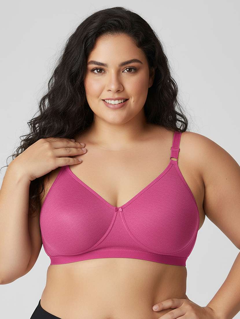 women plus size solid non padded bra