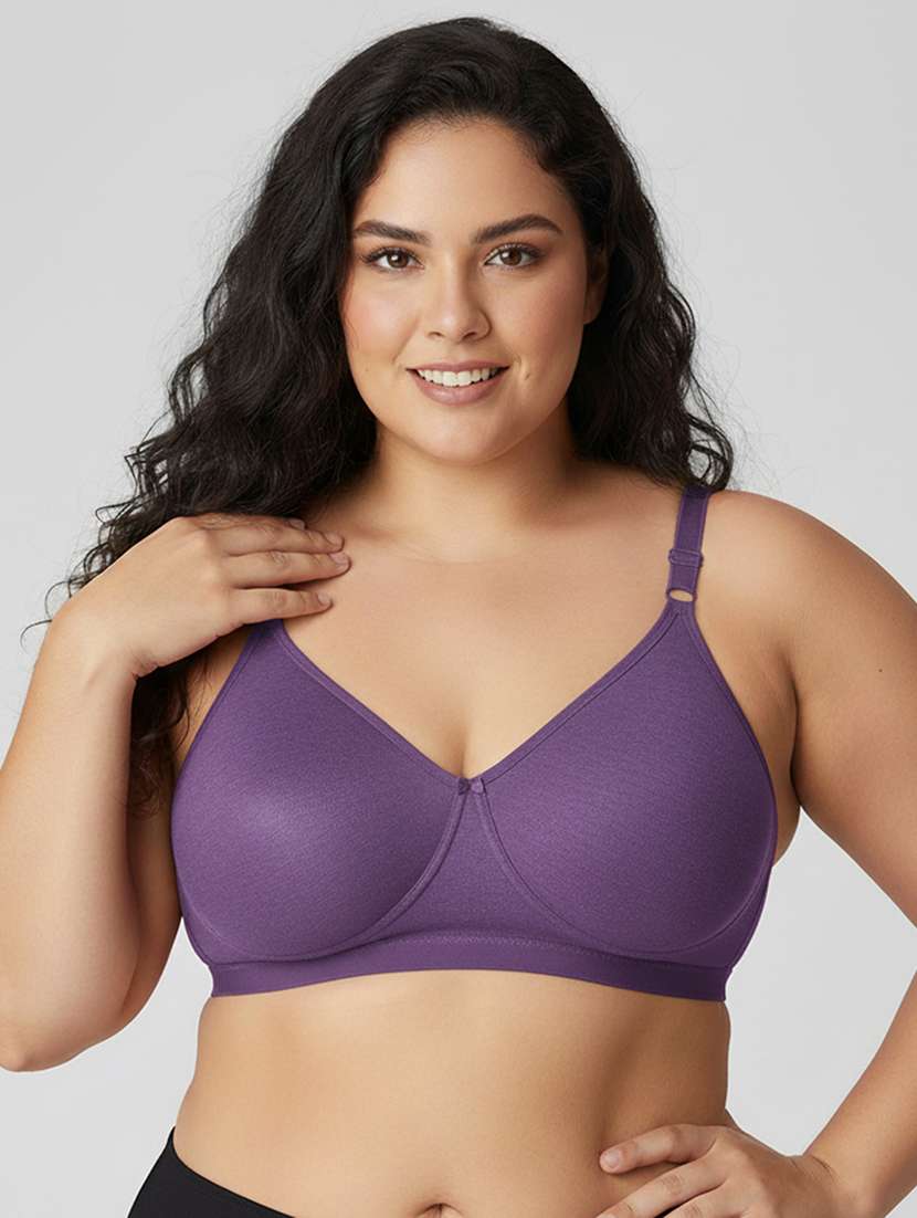 women plus size solid non padded bra