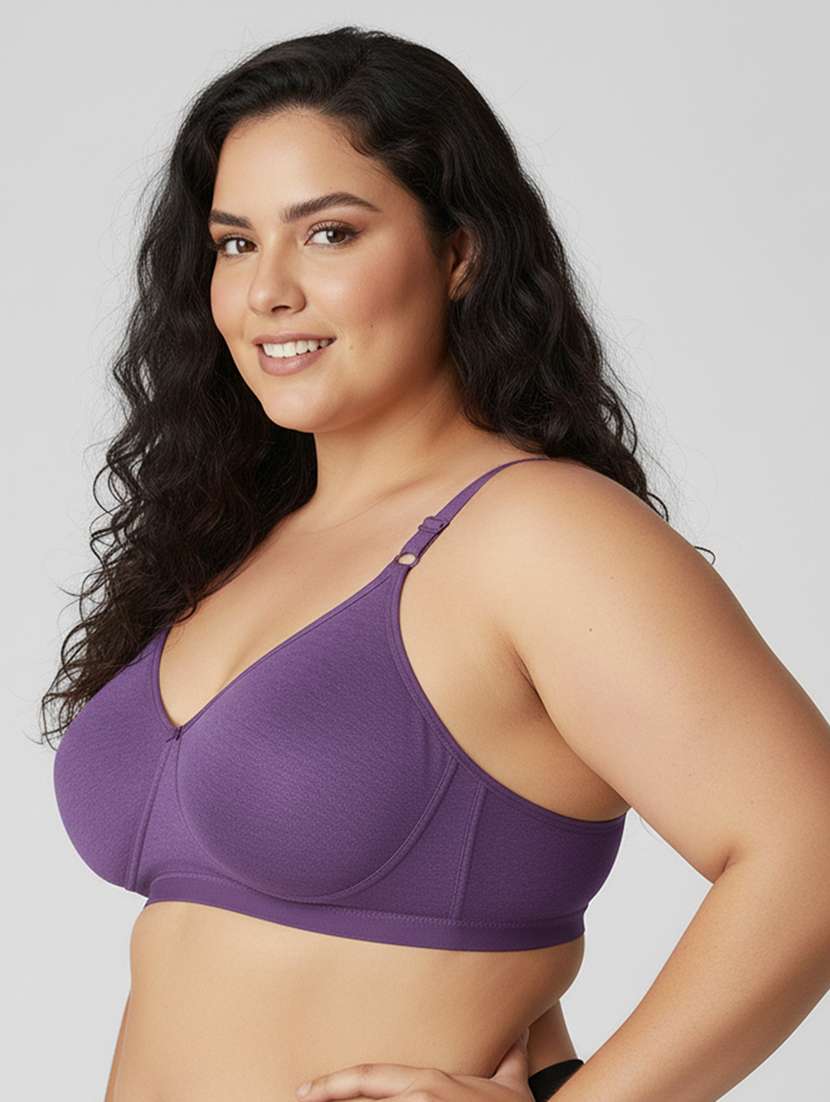 women plus size solid non padded bra - 22299040 -  Standard Image - 3
