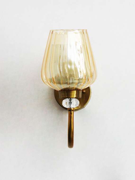 fluted gold tulip glass wall sconce - 22299049 -  Standard Image - 3