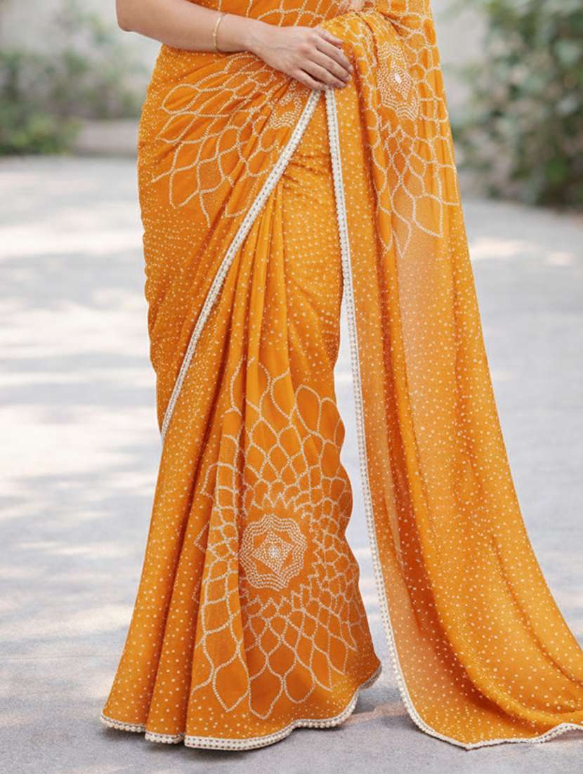 women printed casual wear saree with blouse - 22299112 -  Standard Image - 3
