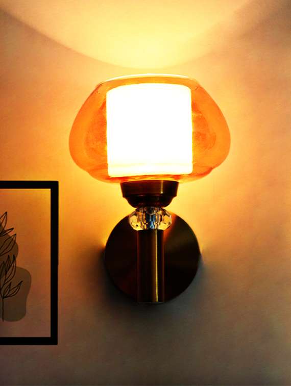 decorative amber bubble glass wall light - 22299122 -  Standard Image - 3