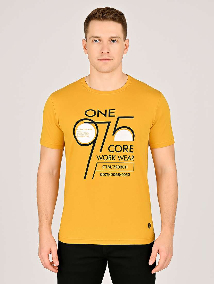 men typographic short sleeve slim fit t-shirt