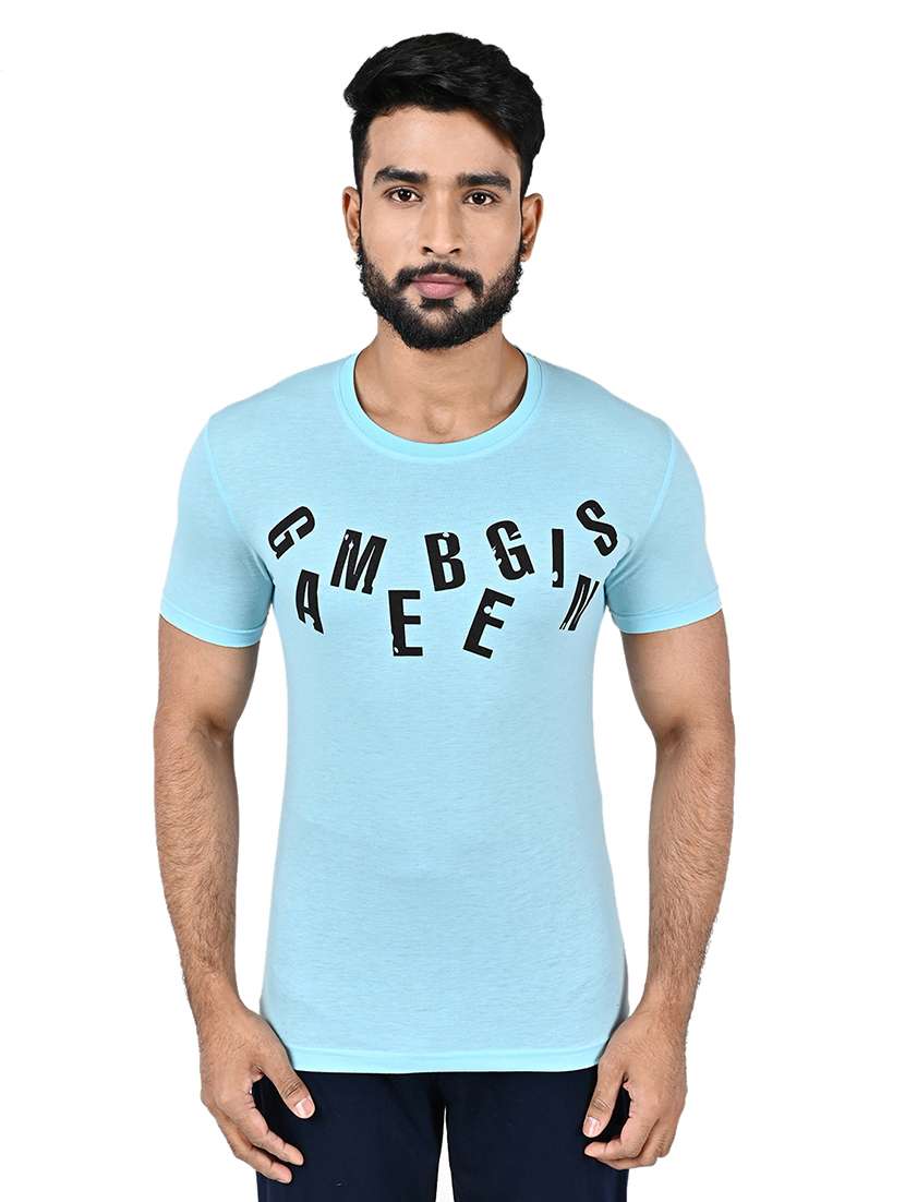 men typographic short sleeve slim fit t-shirt