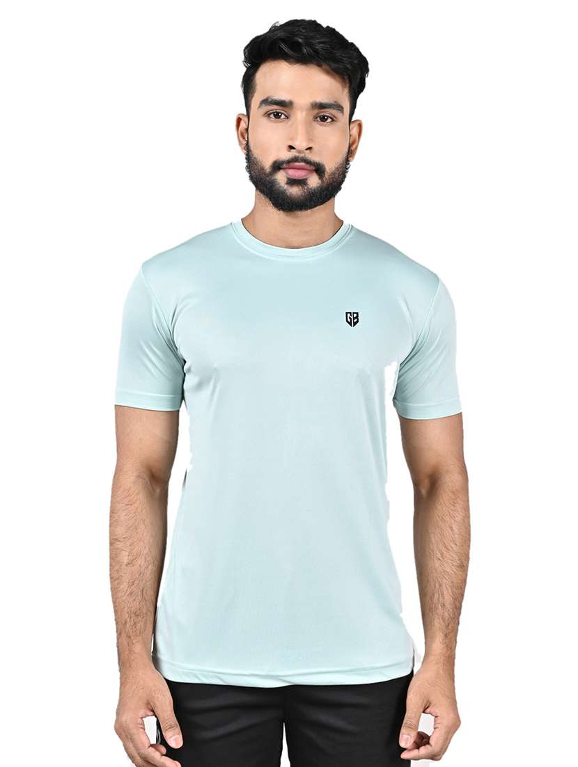 men solid short sleeve slim fit t-shirt