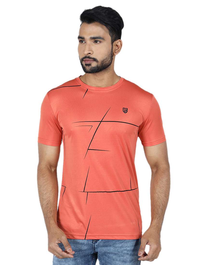 men printed short sleeve slim fit t-shirt