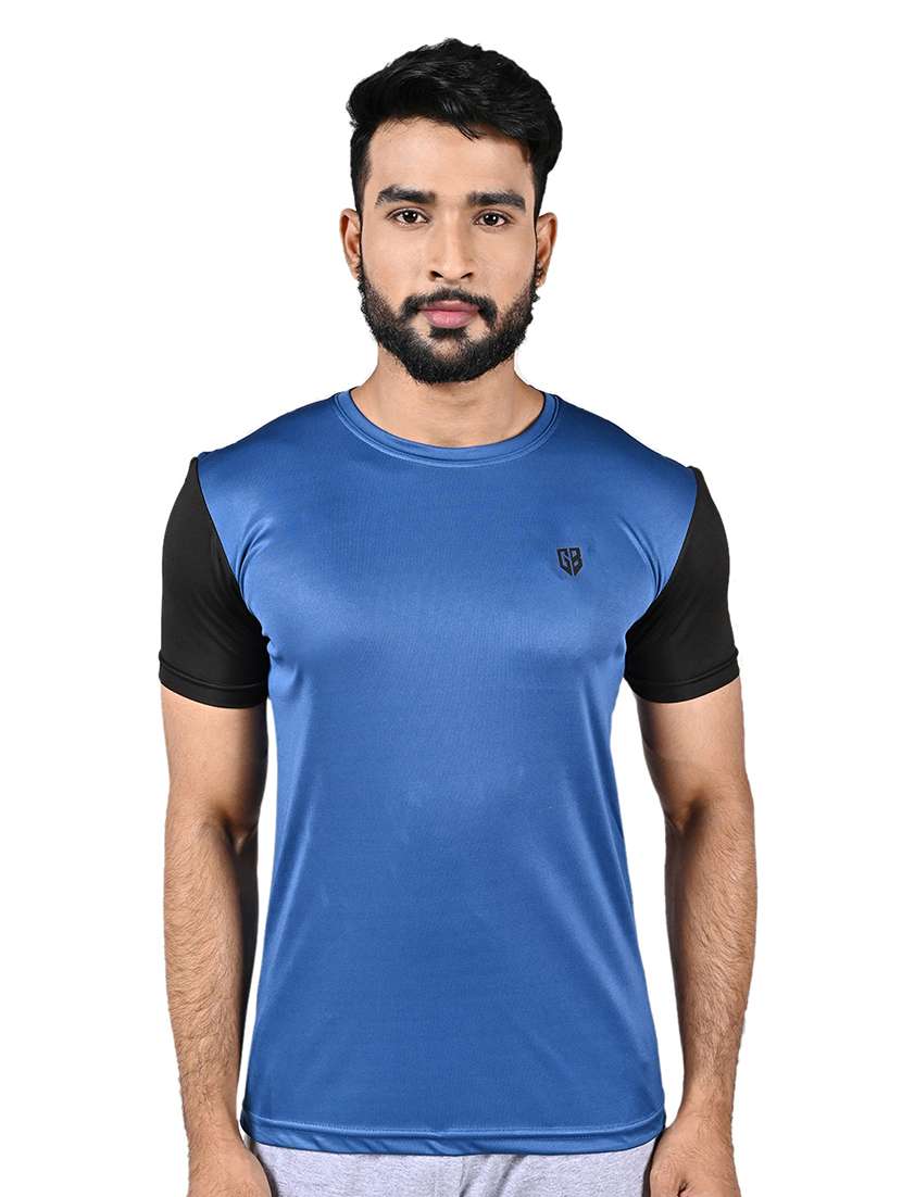 men color block short sleeve slim fit t-shirt