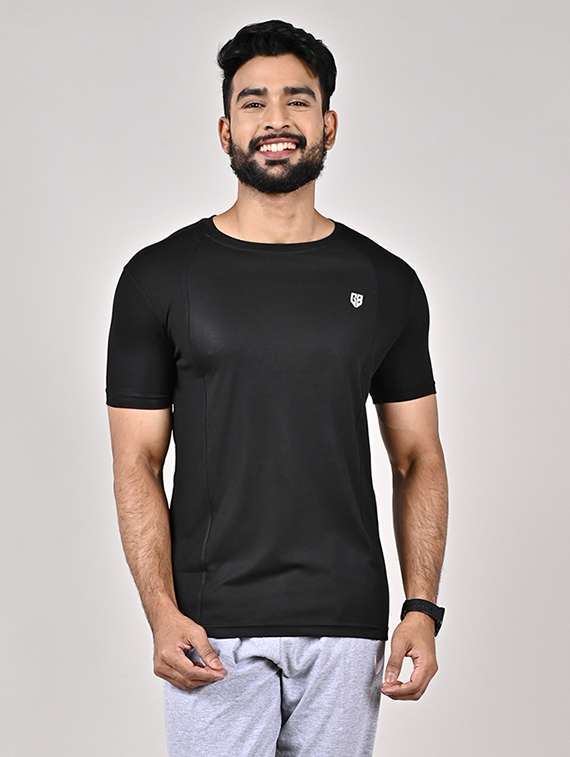 men logo print short sleeve slim fit t-shirt