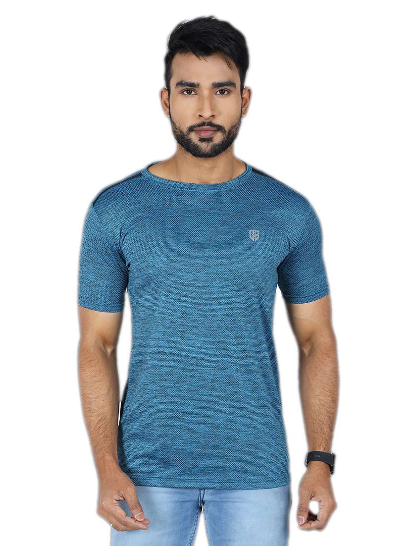 men textured short sleeve slim fit t-shirt