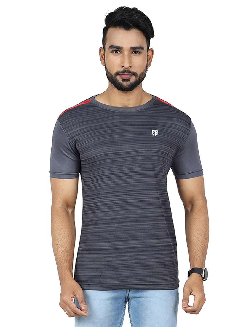 men melange short sleeve slim fit t-shirt