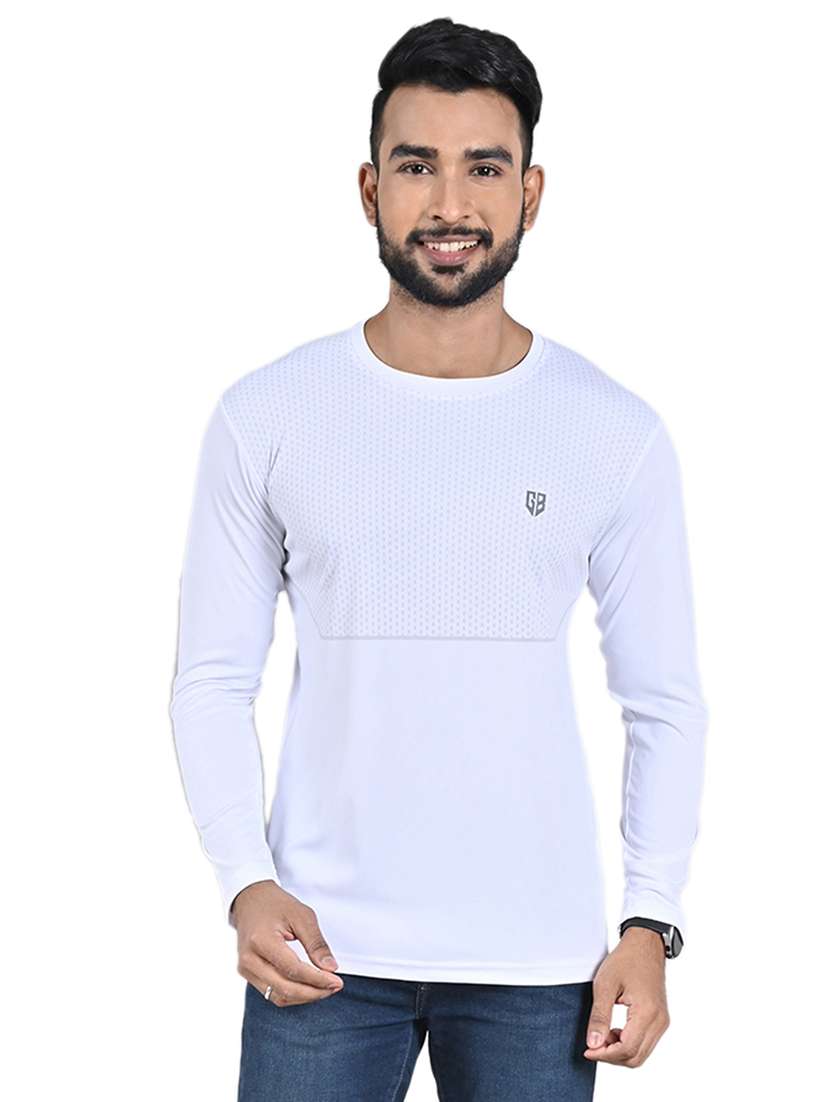 men printed long sleeve slim fit t-shirt