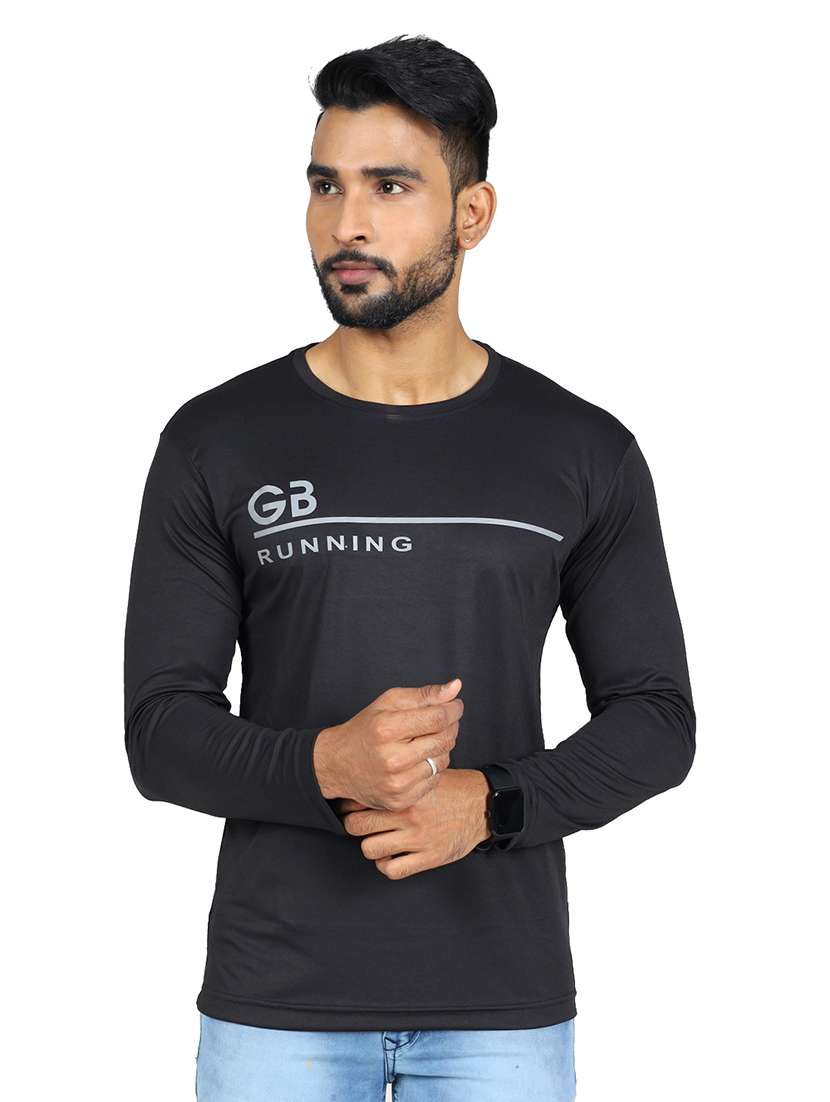 men typographic long sleeve slim fit t-shirt