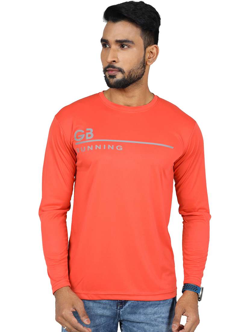 men typographic long sleeve slim fit t-shirt