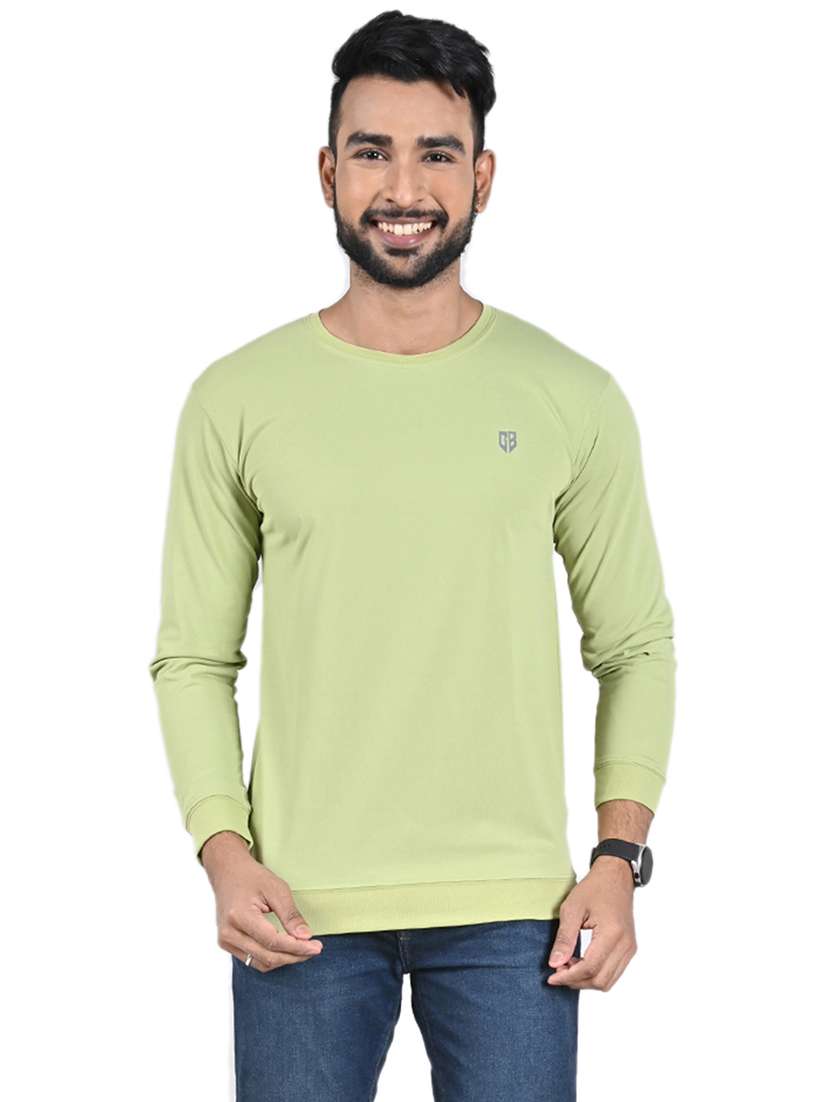men logo print long sleeve slim fit t-shirt