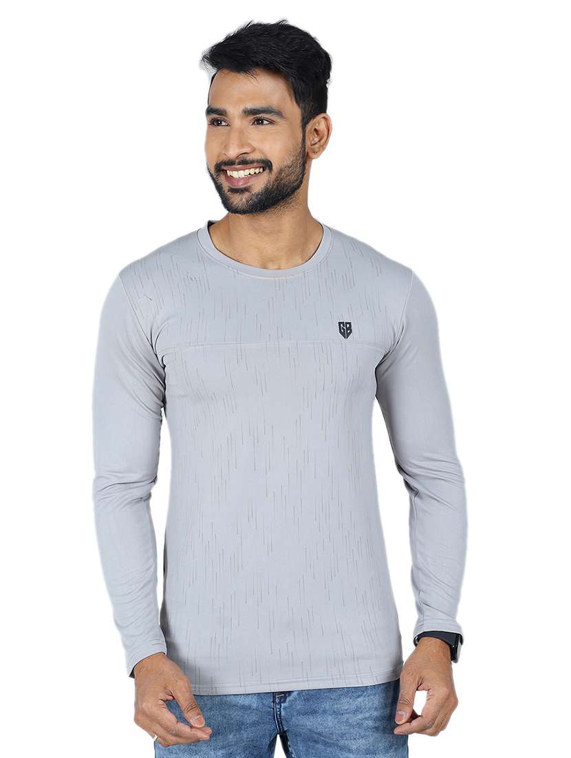 men striped long sleeve slim fit t-shirt