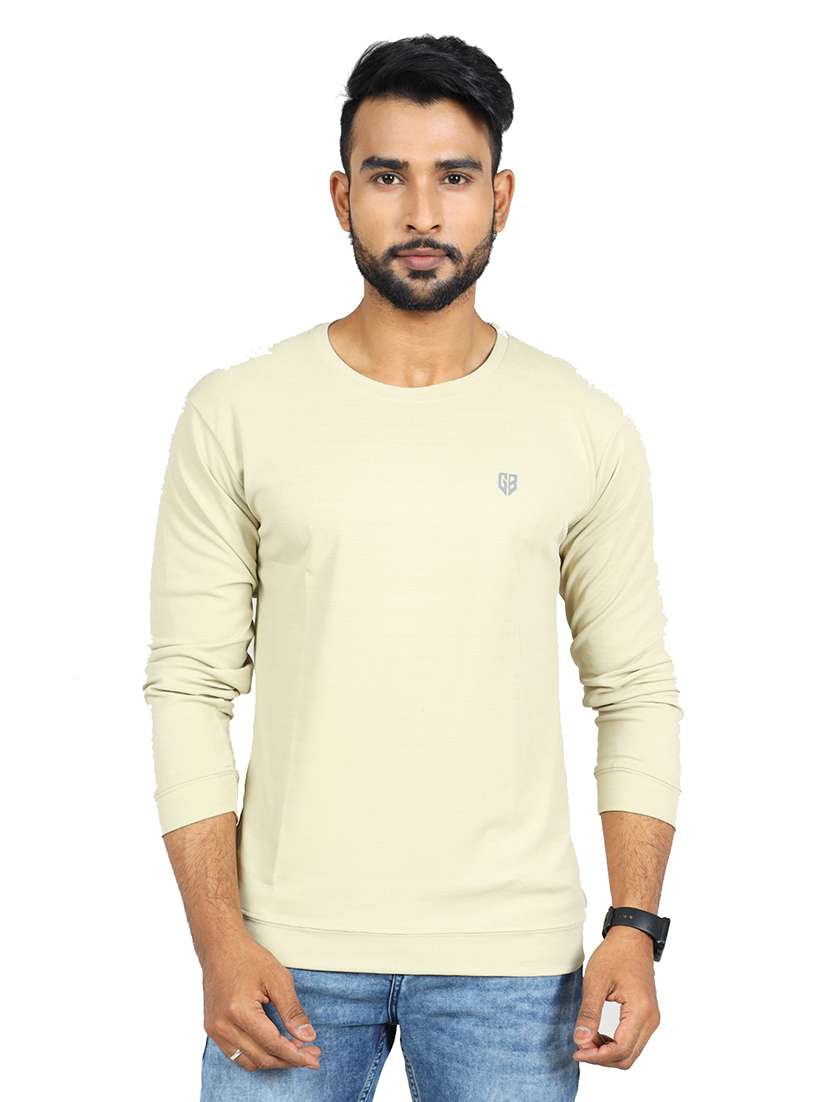 men logo print long sleeve slim fit t-shirt