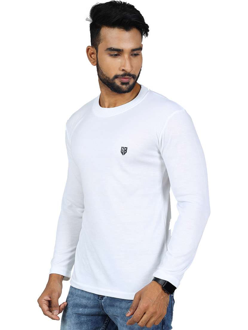 men logo print long sleeve slim fit t-shirt