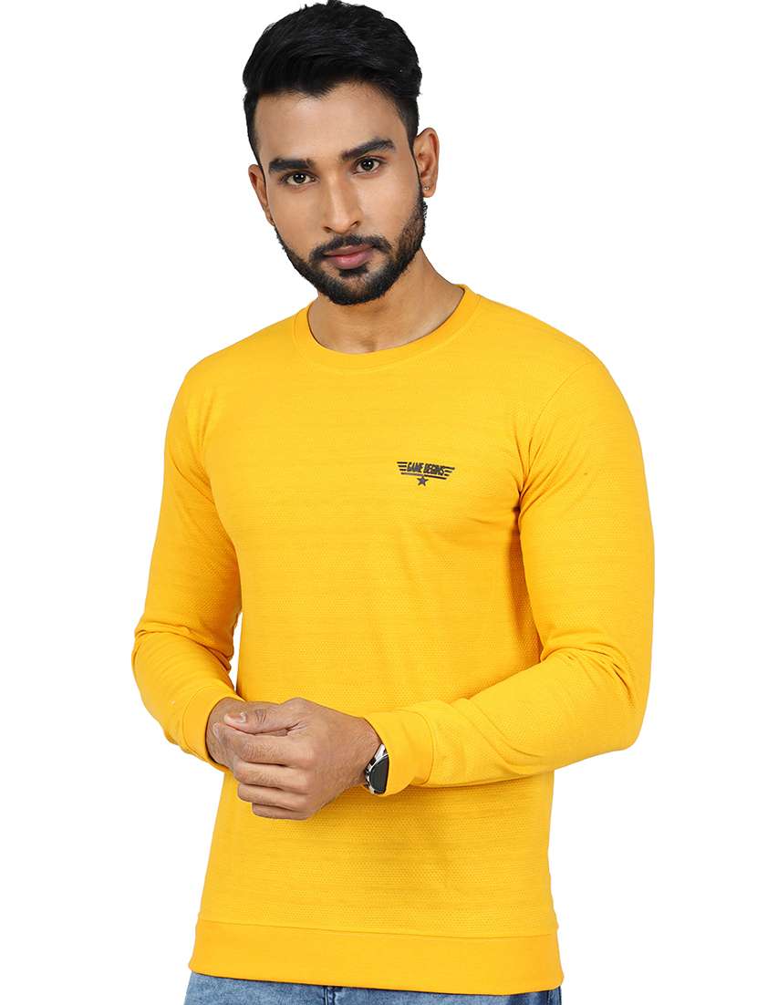 men logo print long sleeve slim fit t-shirt
