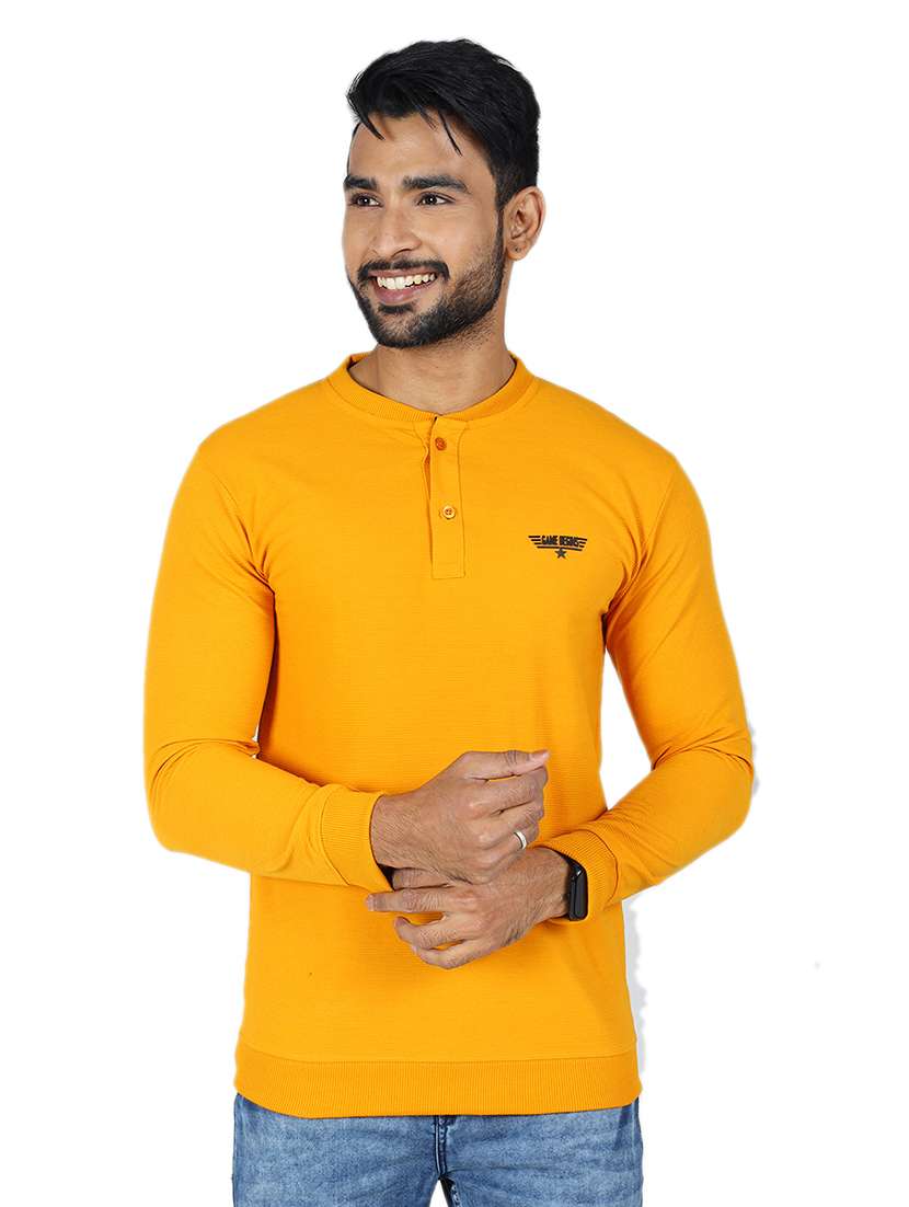 men logo print long sleeve slim fit t-shirt