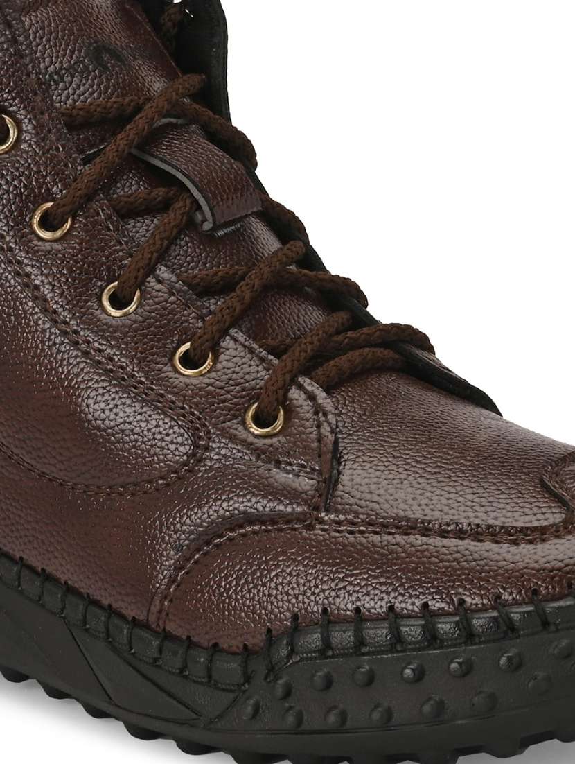 men brown lace up boot - 22299456 -  Standard Image - 5