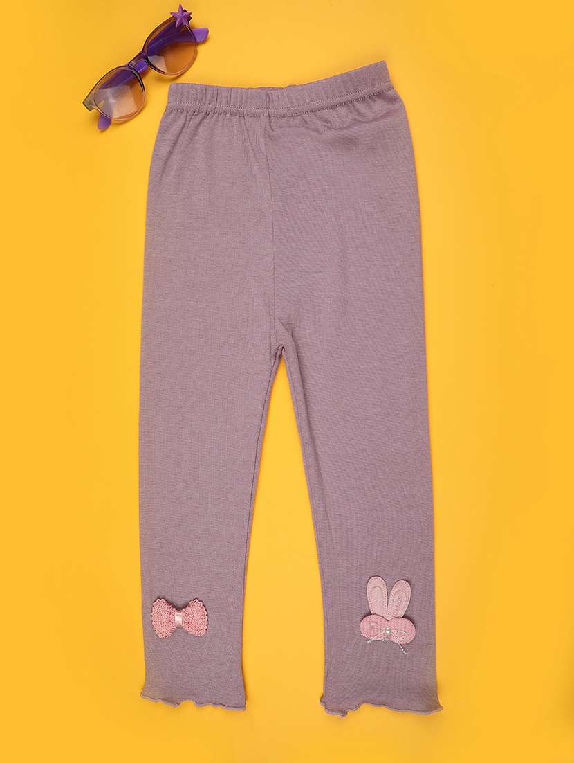 girls solid mid rise legging