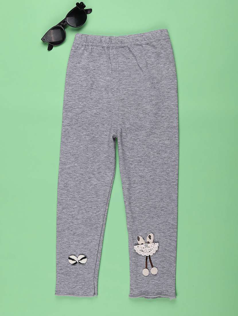 girls solid mid rise legging