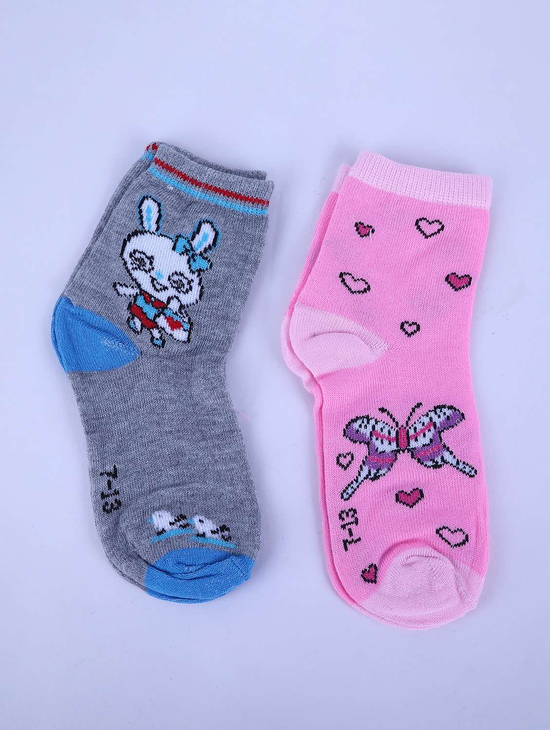 kids pack of 2 printed socks