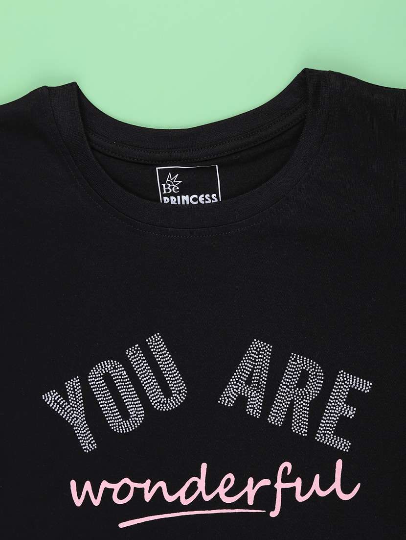 black cotton blend tshirt - 22299647 -  Standard Image - 3