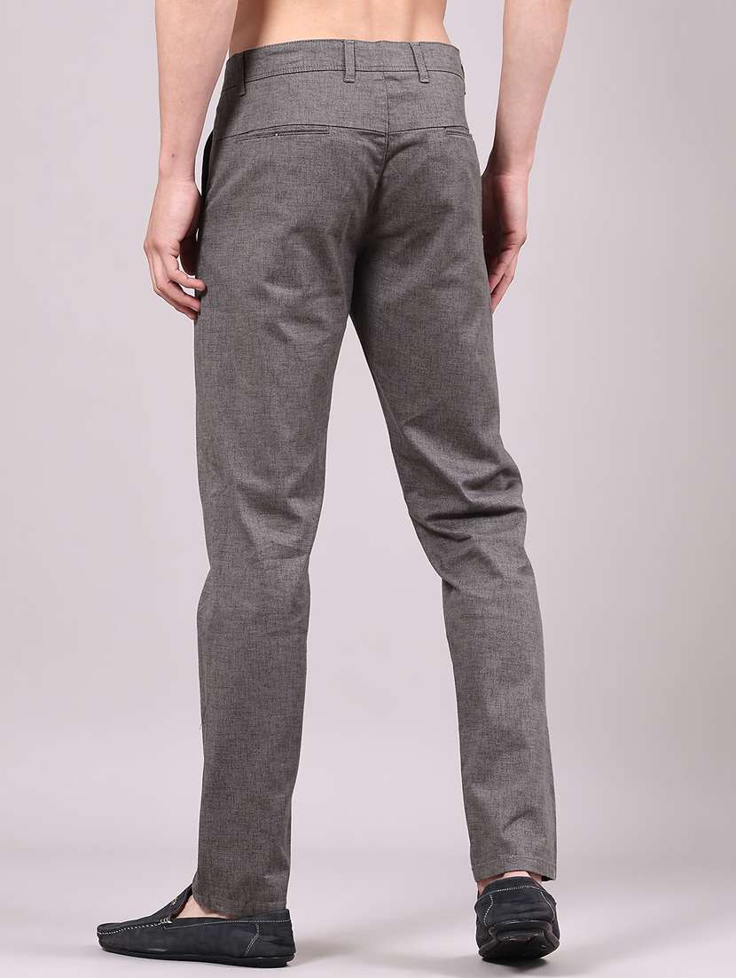 men solid mid rise chinos casual trouser - 22299718 -  Standard Image - 3