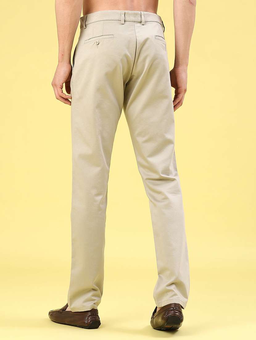 men solid mid rise chinos casual trouser - 22299730 -  Standard Image - 3