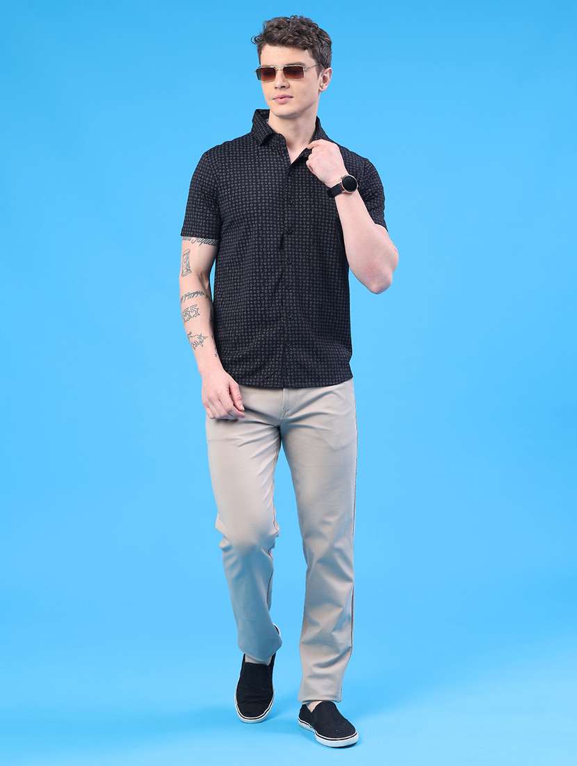 men solid mid rise flat front formal trouser - 22299814 -  Standard Image - 5