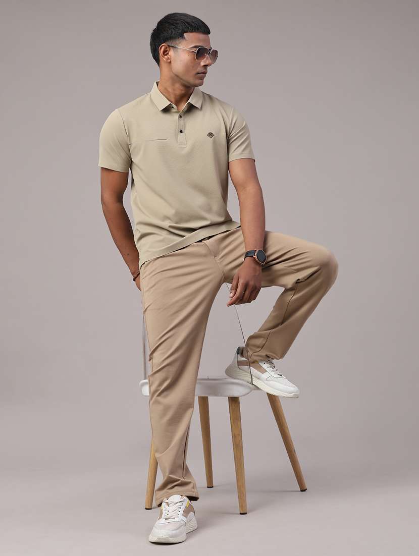 men solid short sleeve polo t-shirt - 22299827 -  Standard Image - 3