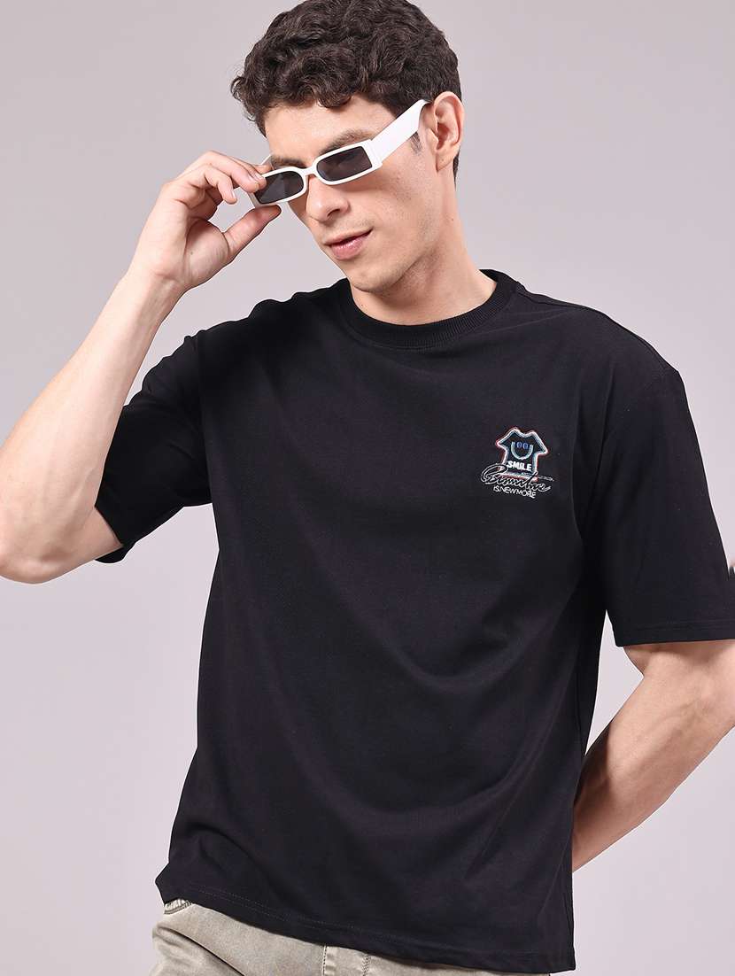 men solid short sleeve regular fit t-shirt