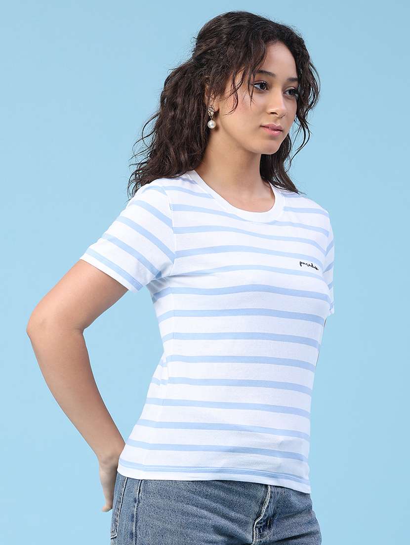 women printed round neck t-shirt - 22299936 -  Standard Image - 3
