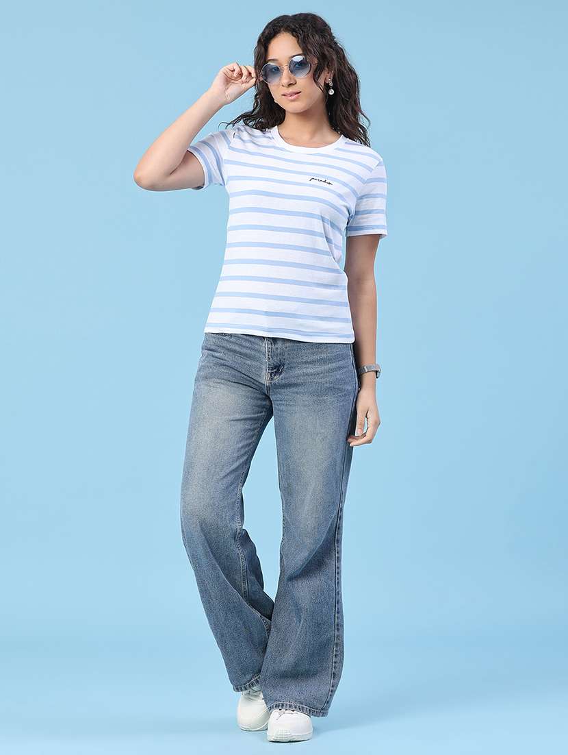 women printed round neck t-shirt - 22299936 -  Standard Image - 5